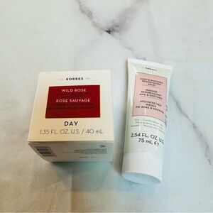 Korres Bundle: Wild Rose Brightening Moisturizer & Pomegranate Resurfacing Mask